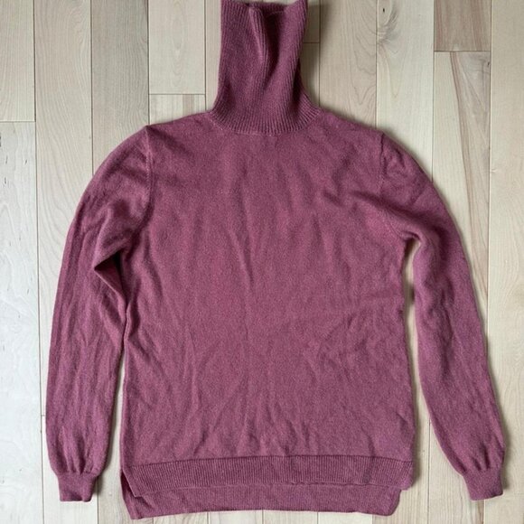 Massimo Dutti 100% Cashmere Turtleneck Sweater – Old Rose XS - Picture 5 of 7